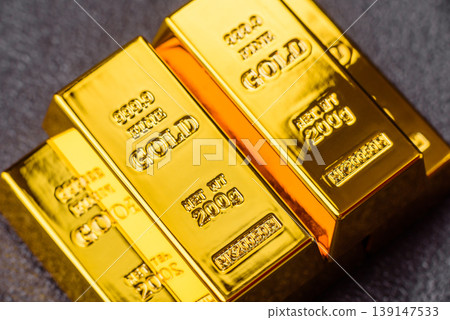 Gold bars or ingots as a metal for bank storage, investments, and financial transactions. Gold bars Gold bars or ingots as a metal for bank storage, investments, and financial transactions. Gold bars 139147533