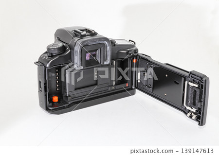 The back cover and view finder of professional slr film camera. The back cover and view finder of professional slr film camera. 139147613