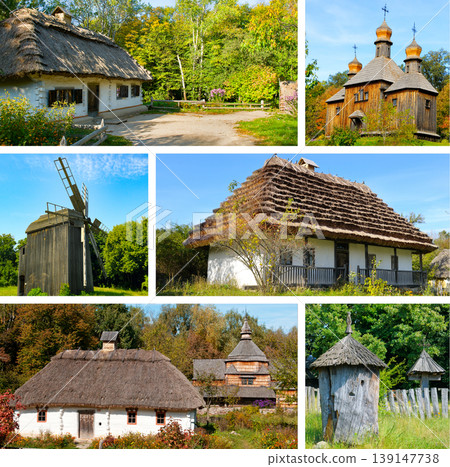 Historical Open-Air Museum Featuring Wooden Churches and Windmills Historical Open-Air Museum Featuring Wooden Churches and Windmills 139147738