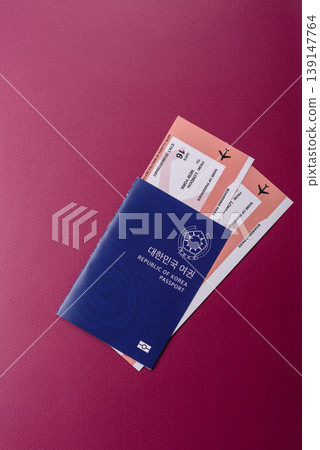 Korea, Korean passport for travel, immigration, or identity verification. Korean passport 139147764