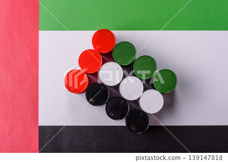 Metal barrels containing oil, gas, or chemicals, with a prohibition sign. Oil barrels Metal barrels containing oil, gas, or chemicals, with a prohibition sign. Oil barrels 139147818