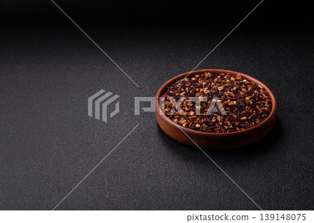 Dry herbal or fruit tea with flower petals and aromatic additives. Dry fruit herbal tea Dry herbal or fruit tea with flower petals and aromatic additives. Dry fruit herbal tea 139148075