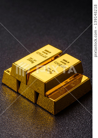 Gold bars or ingots as a metal for bank storage, investments, and financial transactions. Gold bars Gold bars or ingots as a metal for bank storage, investments, and financial transactions. Gold bars 139148218
