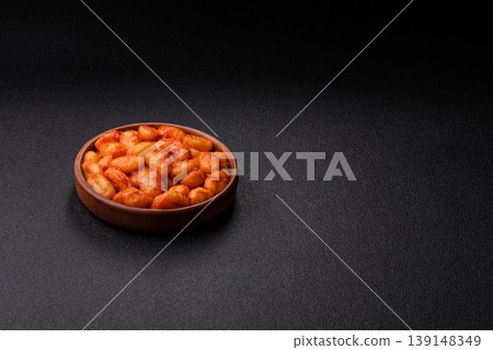 Homemade potato gnocchi with Bolognese sauce, seasoned with salt and spices. Gnocchi with sauce Homemade potato gnocchi with Bolognese sauce, seasoned with salt and spices. Gnocchi with sauce 139148349