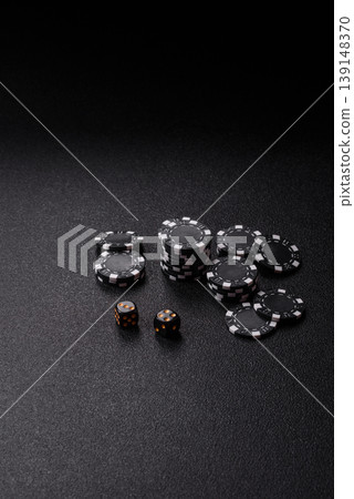 Craps is a casino game played with two dice and chips. Craps with two dice Craps is a casino game played with two dice and chips. Craps with two dice 139148370