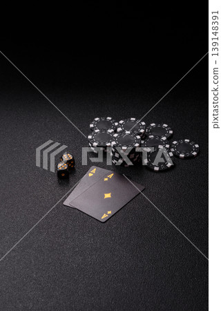 Craps is a casino game played with two dice and chips. Craps with two dice Craps is a casino game played with two dice and chips. Craps with two dice 139148391