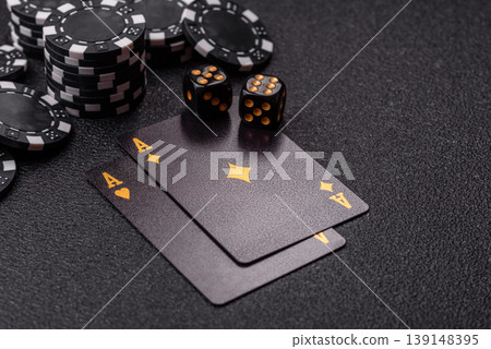 Craps is a casino game played with two dice and chips. Craps with two dice Craps is a casino game played with two dice and chips. Craps with two dice 139148395