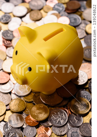 A piggy bank as a concept for storing, accumulating, and saving financial resources. A piggy bank A piggy bank as a concept for storing, accumulating, and saving financial resources. A piggy bank 139148622