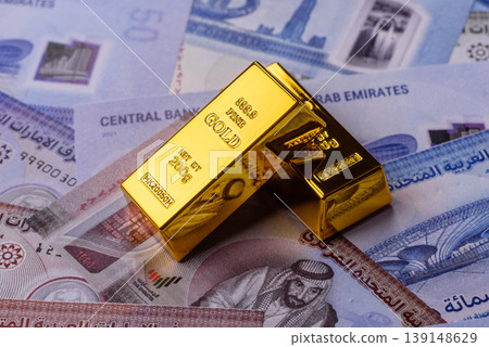 Gold bars or ingots as a tool for balance, financial investment, and savings. Gold bars 139148629