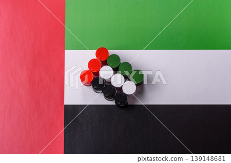 Metal barrels containing oil, gas, or chemicals, with a prohibition sign. Oil barrels 139148681