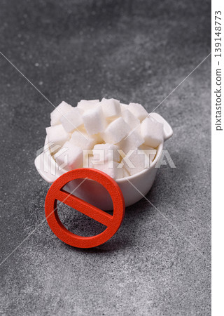 The sugar ban sign as a concept to stop the problem of diabetes, a call to diet. The sugar ban sign The sugar ban sign as a concept to stop the problem of diabetes, a call to diet. The sugar ban sign 139148773
