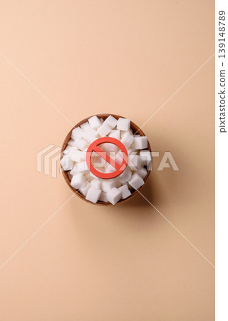 The sugar ban sign as a concept to stop the problem of diabetes, a call to diet. The sugar ban sign The sugar ban sign as a concept to stop the problem of diabetes, a call to diet. The sugar ban sign 139148789
