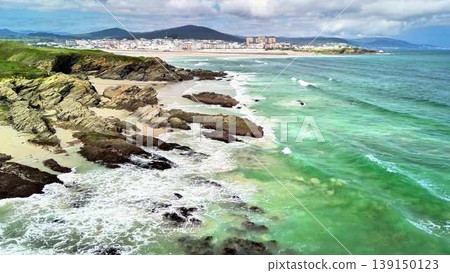 Coastal Beauty A Serene Beach with Stunning Turquoise Waters to Explore and Enjoy 139150123