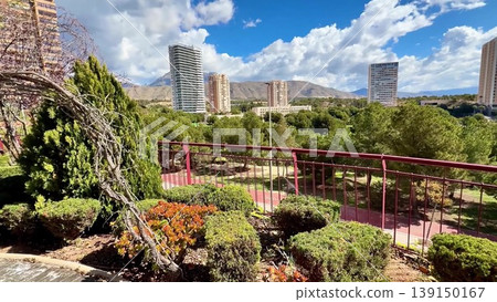 A Stunningly Beautiful Overlook Displaying an Urban Park Landscape Featuring Modern Buildings A Stunningly Beautiful Overlook Displaying an Urban Park Landscape Featuring Modern Buildings 139150167