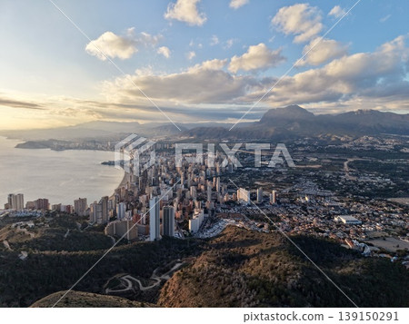 Sunshine coast with lively attractions, Radiant seaside view highlighting tourism facilities Sunshine coast with lively attractions, Radiant seaside view highlighting tourism facilities 139150291