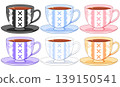 An illustration of a teacup in the style of the angel world. 139150541