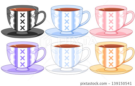 An illustration of a teacup in the style of the angel world. An illustration of a teacup in the style of the angel world. 139150541