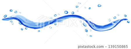 Transparent water splash with drops Transparent water splash with drops 139150865