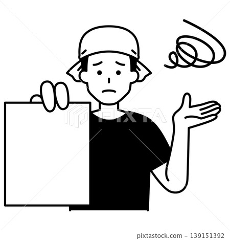 A male bartender who is troubled after being shown documents A male bartender who is troubled after being shown documents 139151392