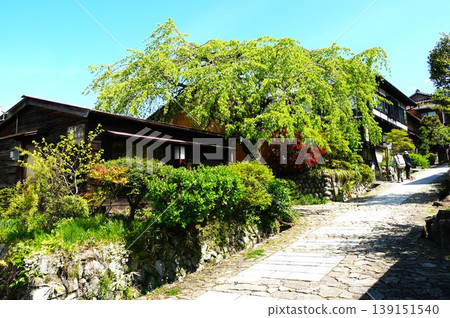 Nakasendo Nature Trail, Magome-juku in the Kiso Road: Spring Scenery Nakasendo Nature Trail, Magome-juku in the Kiso Road: Spring Scenery 139151540
