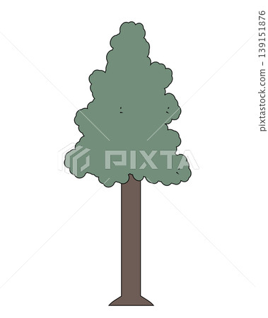 An illustration of a single tree. Coniferous tree, deciduous tree, forest. Nature, environmental protection, park concept. Vector material. An illustration of a single tree. Coniferous tree, deciduous tree, forest. Nature, environmental protection, park concept. Vector material. 139151876