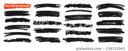 Chalk pencil wavy swirl line pattern crayon scribble set flowing curves squiggle drawing strokes Chalk pencil wavy swirl line pattern crayon scribble set flowing curves squiggle drawing strokes 139152041