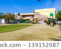 Kindergarten building and playground 139152087