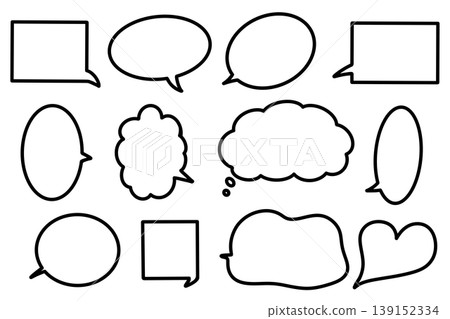 Simple speech bubble set Simple speech bubble set 139152334