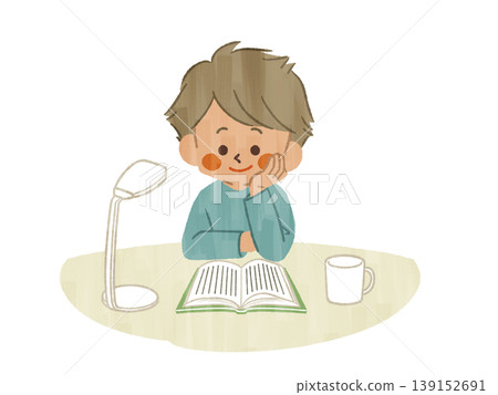 Boy reading a book - Gash Boy reading a book - Gash 139152691