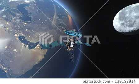 Satellite and Earth Satellite and Earth 139152914