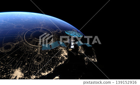 Satellite and Earth Satellite and Earth 139152916