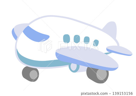 可愛的玩具風格飛機插圖 139153156