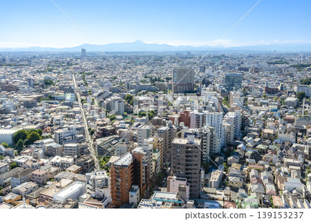 The cityscape of Setagaya and Mount Fuji as seen from Sangenjaya Carrot Tower The cityscape of Setagaya and Mount Fuji as seen from Sangenjaya Carrot Tower 139153237
