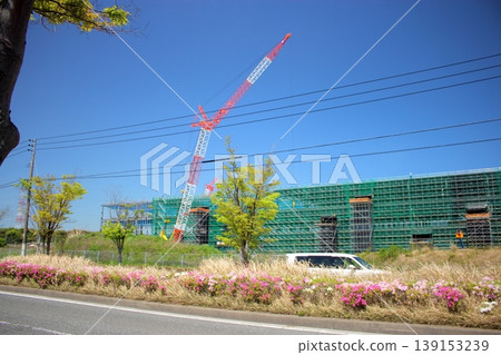 Construction machinery: Crawler crane [Nagano Tsuda Land Readjustment Project in Kitakyushu City] 139153239
