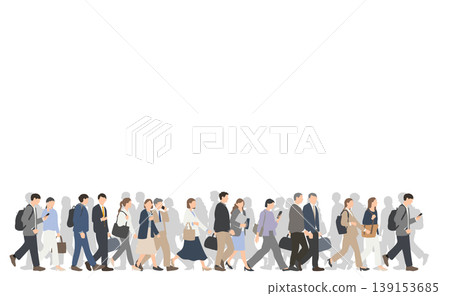 通勤期間的人潮 通勤期間的人潮 139153685