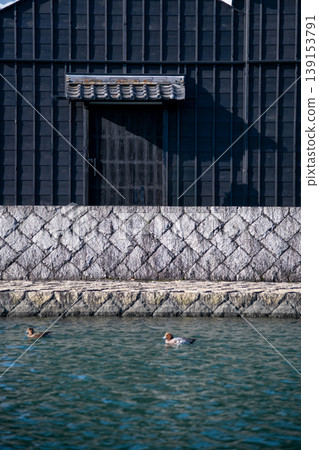 Mie Prefecture, Ise City: Setagawa River and the townscape of Ise Kawasaki - an image of storehouses and a river. Mie Prefecture, Ise City: Setagawa River and the townscape of Ise Kawasaki - an image of storehouses and a river. 139153791