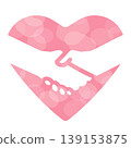 A simple icon of a heart shaking hands. 139153875