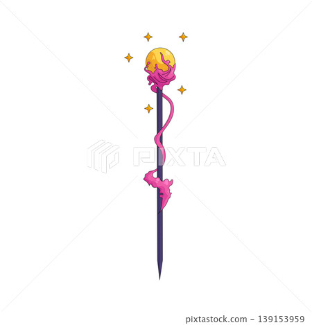 Illustration of magic staff Illustration of magic staff 139153959