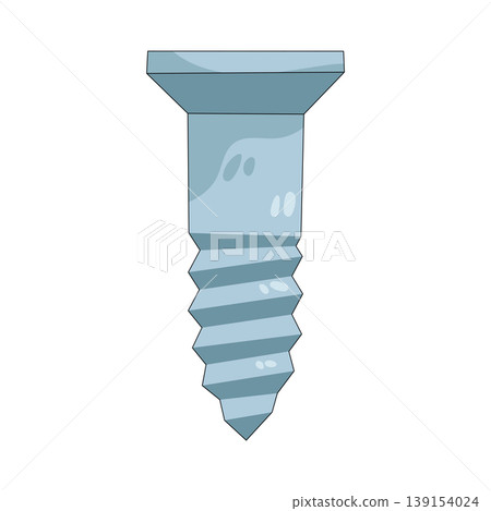 Illustration of screw Illustration of screw 139154024