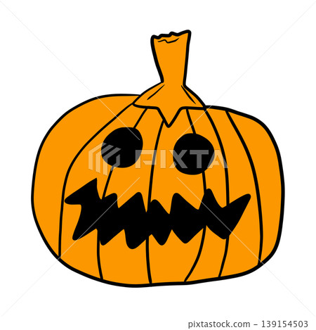 Hand Drawn Happy Halloween Doodle Elements. Hand Drawn Happy Halloween Doodle Elements. 139154503