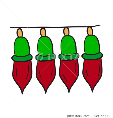 Colorful Chistmas and New Year holiday Icons Decoration Elements Colorful Chistmas and New Year holiday Icons Decoration Elements 139154640