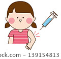A girl getting vaccinated 139154813