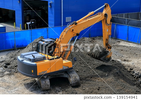 Construction site hydraulic excavator Construction site hydraulic excavator 139154941