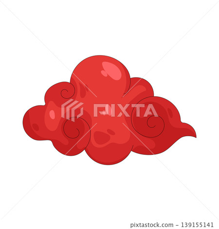 Illustration of red cloud Illustration of red cloud 139155141