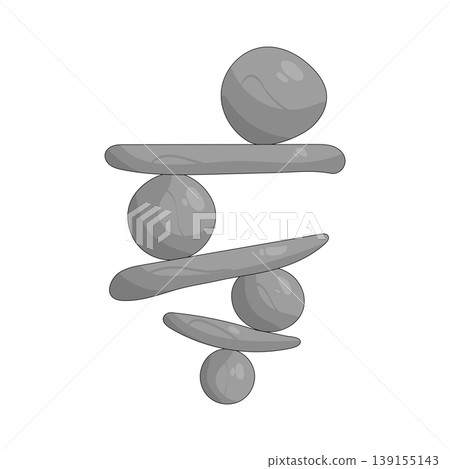Illustration of balance stone Illustration of balance stone 139155143
