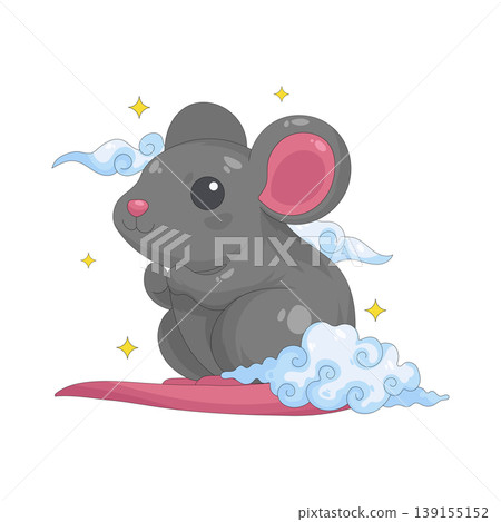 Illustration of Chinese Zodiac rat Illustration of Chinese Zodiac rat 139155152