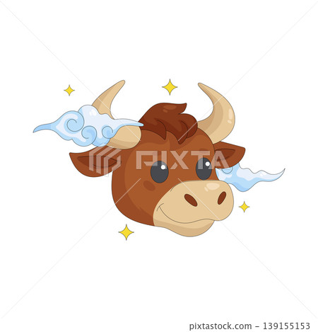 Illustration of Chinese Zodiac ox Illustration of Chinese Zodiac ox 139155153