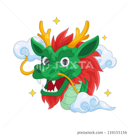 Illustration of dragon head Illustration of dragon head 139155156