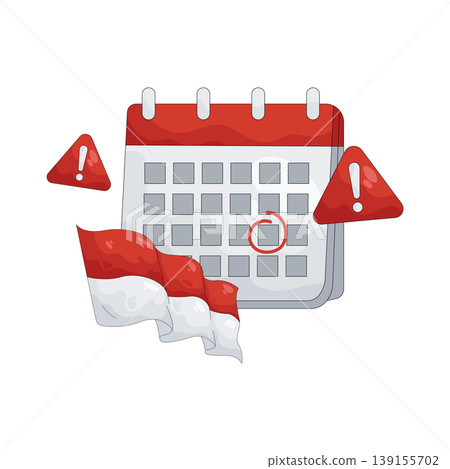 Illustration of Youth Pledge Day calendar Illustration of Youth Pledge Day calendar 139155702
