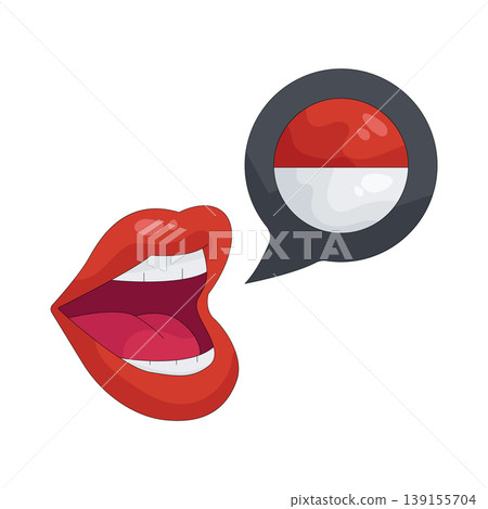 Illustration of Speaking Indonesian language Illustration of Speaking Indonesian language 139155704